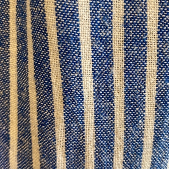 Jolt wide leg engineer stripe linen blend pants blue white size SMALL - Picture 4 of 9